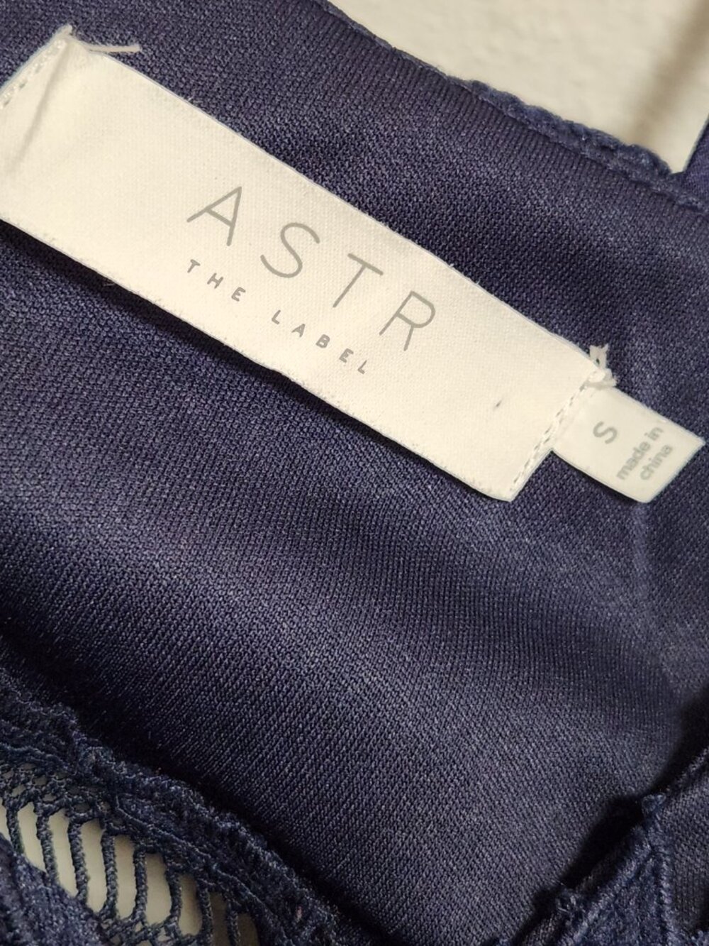 ASTR The Label | Navy Lace Cutout Midi Dress Small - Picture 6 of 12